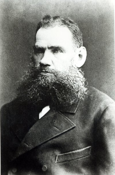 Portrait of Lev Nikolaevich Tolstoy by Russian Photographer